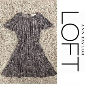 LOFT printed dress_ XS